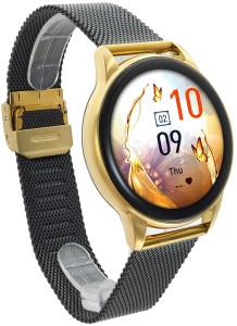 Rubicon SMARTWATCH RNCF30 ZŁOTA KOPERTA-CZARNY MESH+CZARNY SILIKON