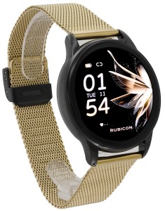 Rubicon SMARTWATCH RNCF30 Czarna Koperta Złoty Mesh Czarna Zapinka