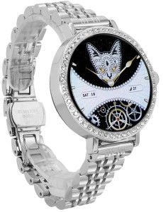 Hagen SMARTWATCH HB48 SREBRNY SREBRNA BRANSOLETA+ GRANATOWY SILIKON